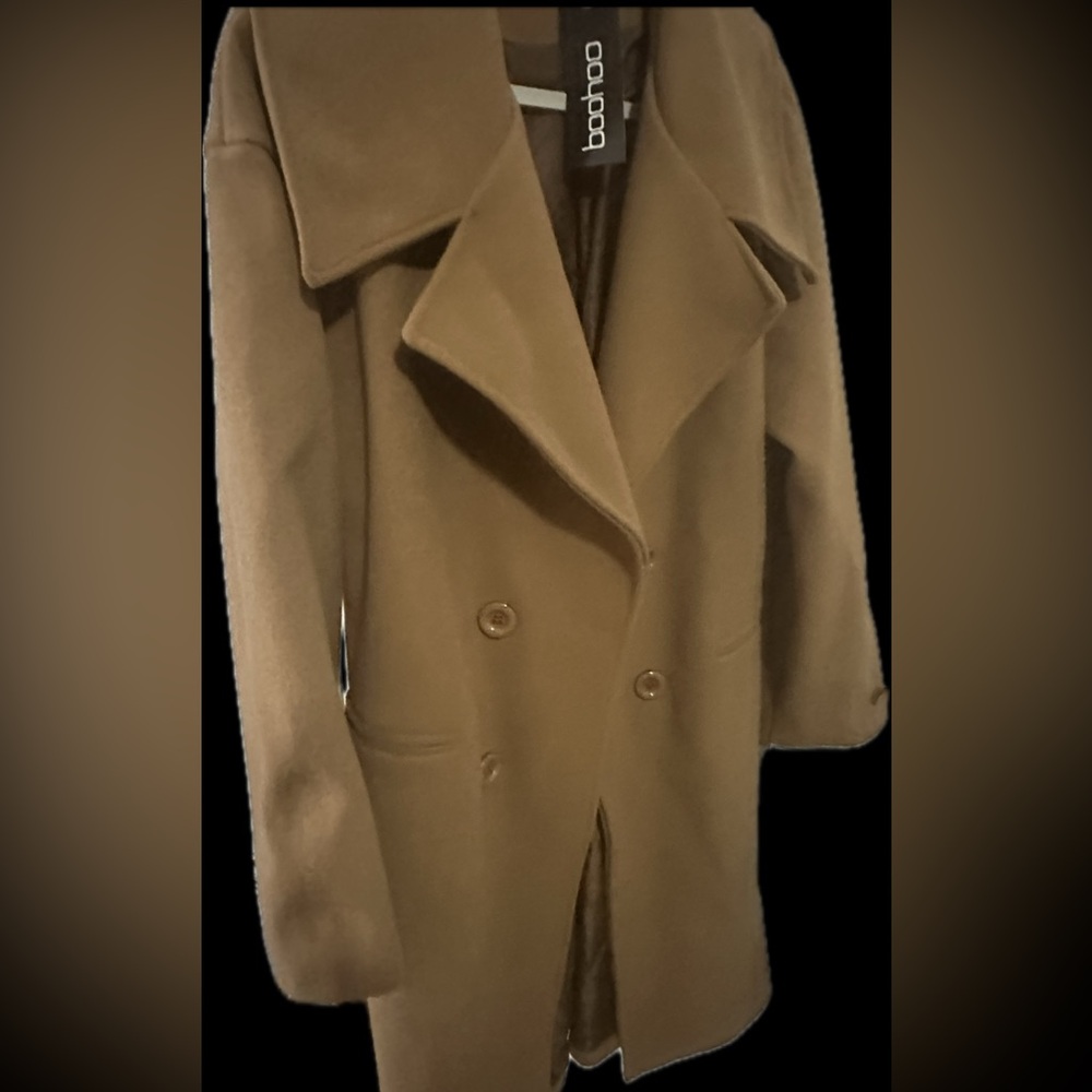 Boohoo Classic Tan Trench Coat
